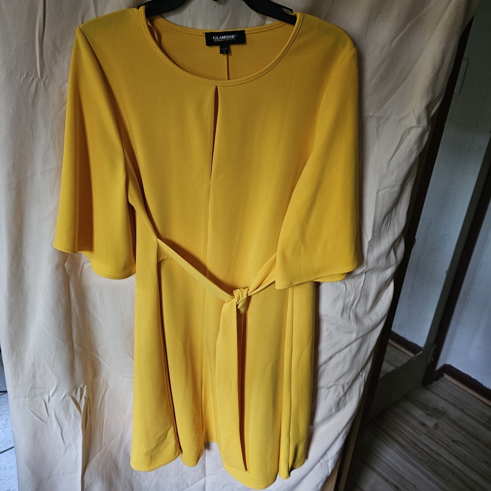 Glamorous Bright Yellow Midi Dress